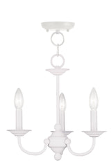 Livex Lighting 4153-03 Chandelier with No Shades, White