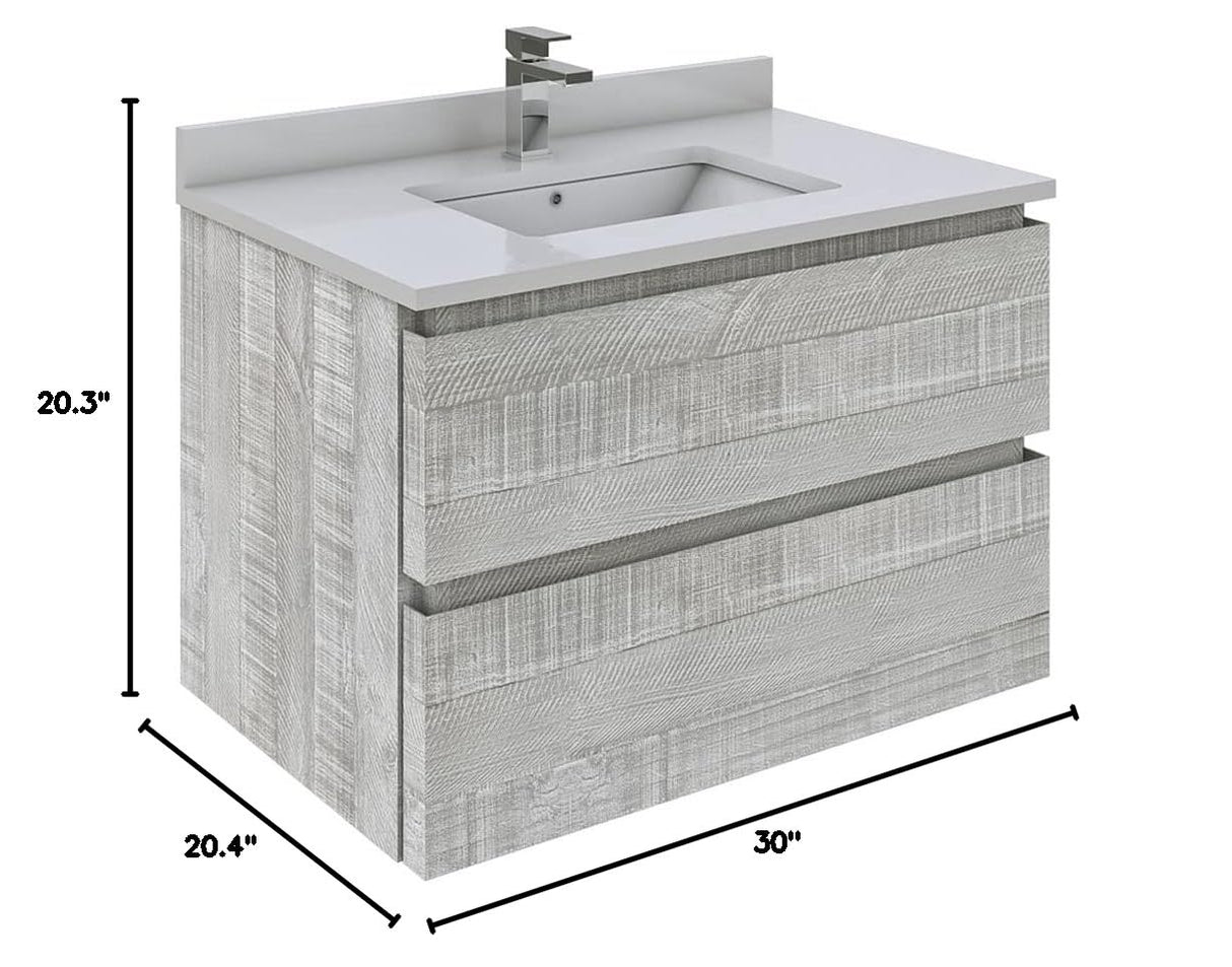 Fresca FCB3130ASH-CWH-U Modern Bathroom Vanity