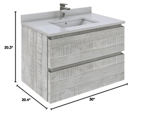 Fresca FCB3130ASH-CWH-U Modern Bathroom Vanity