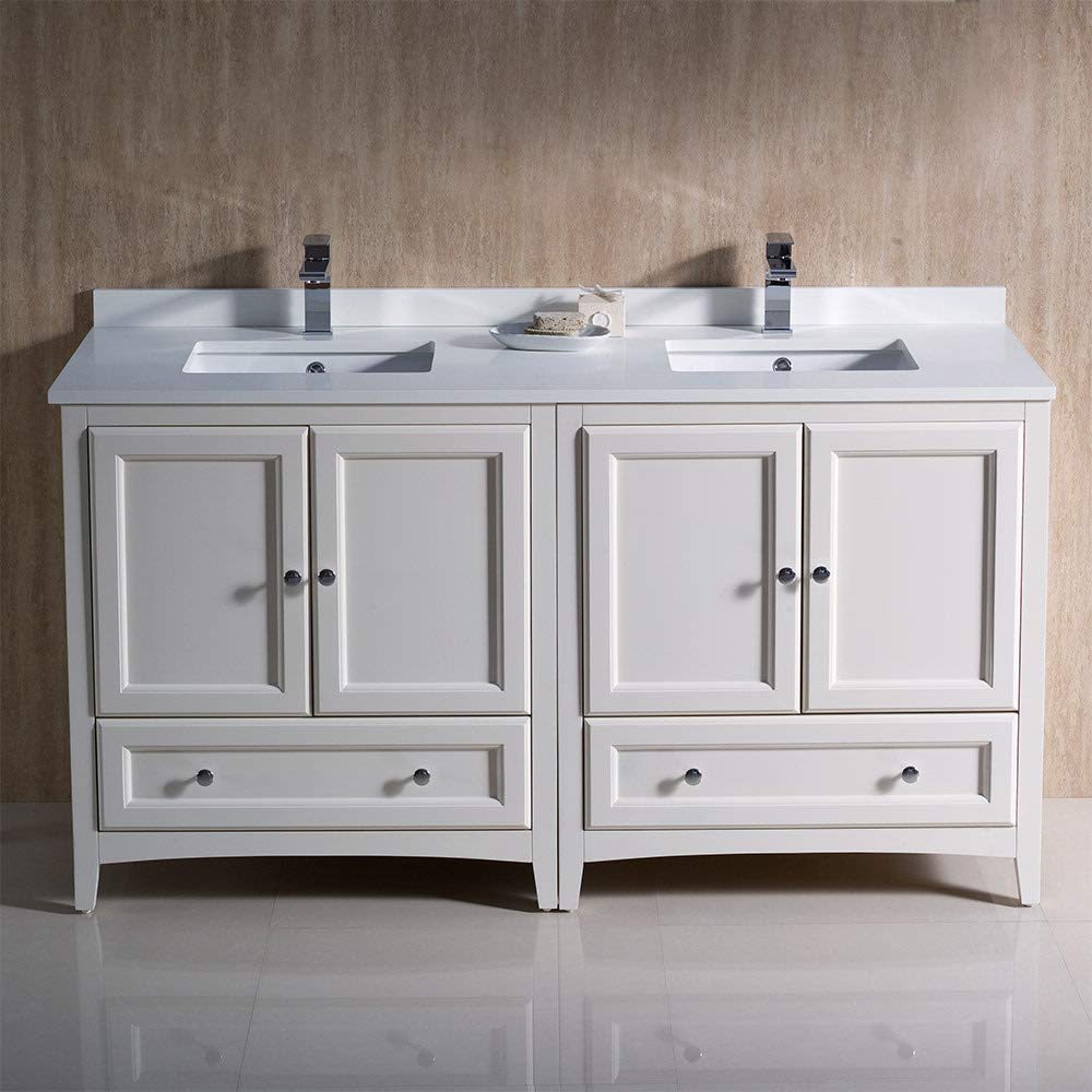 Fresca FCB20-3030ES-CWH-U Double Sink Cabinets with Sinks