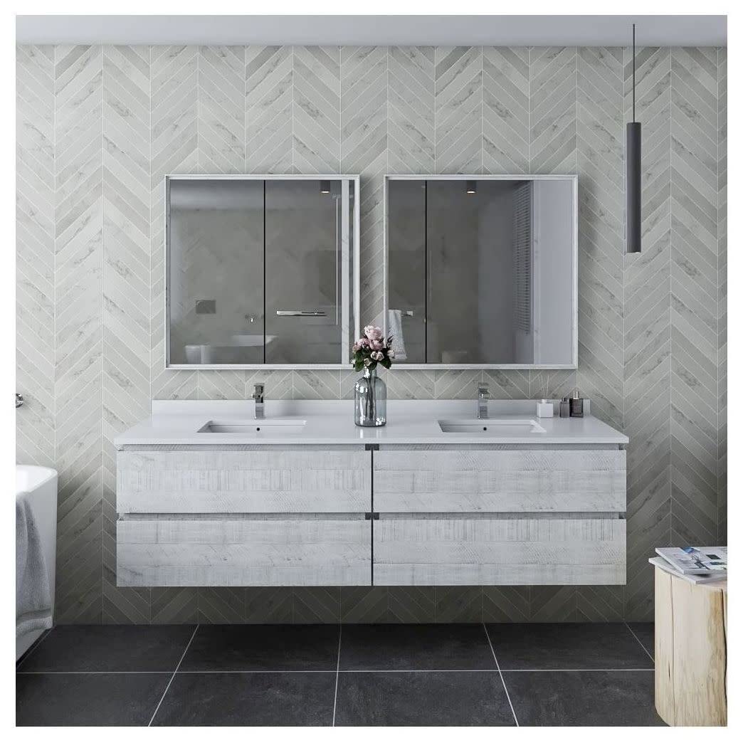 Fresca FCB31-3636ACA-CWH-U Double Sink Cabinet with Sinks