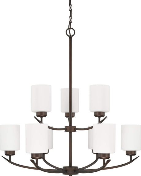 Capital Lighting 415291BZ-338 Dixon 9 Light Chandelier Bronze