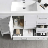 Fresca FCB9448WH-I Fresca Imperia 48" Glossy White Free Standing Modern Bathroom Cabinet w/ Integrated Sink