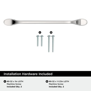 Amerock BP2193826 Polished Chrome Cabinet Pull 6-5/16 inch (160mm) Center-to-Center Cabinet Hardware Ravino Furniture Hardware Drawer Pull