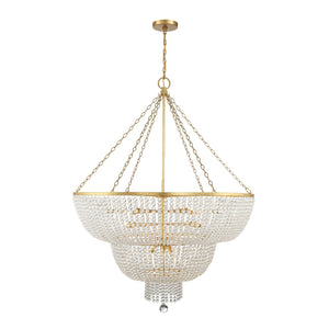 Rylee 15 Light Antique Gold Chandelier 614-GA