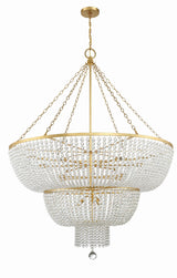 Rylee 15 Light Antique Gold Chandelier 614-GA