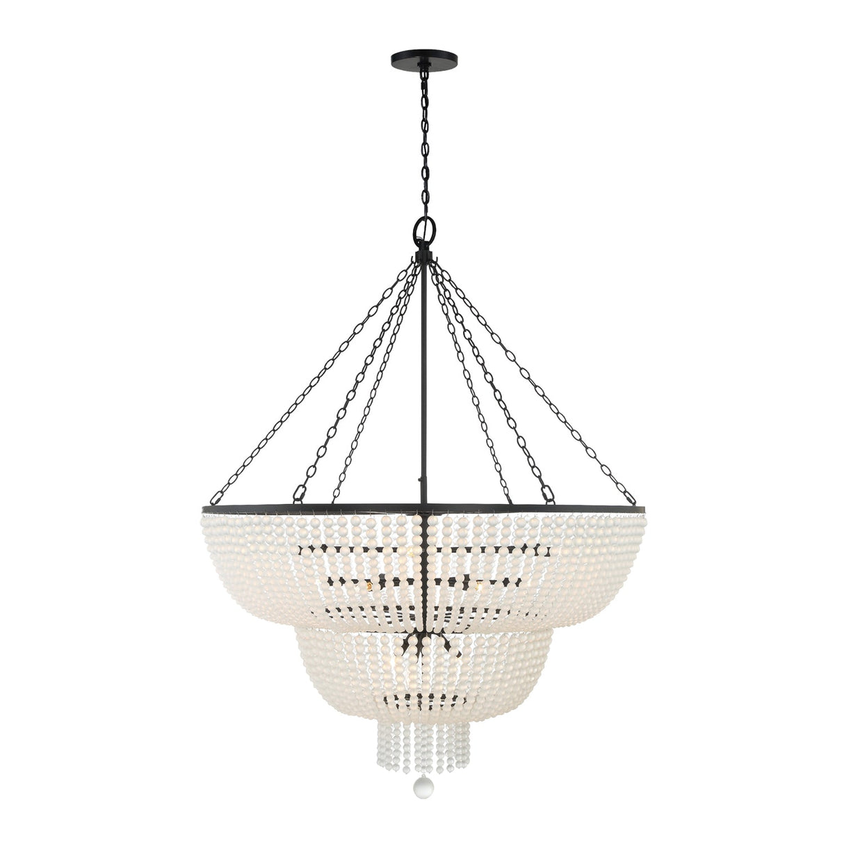 Rylee 15 Light Matte Black Chandelier 614-MK