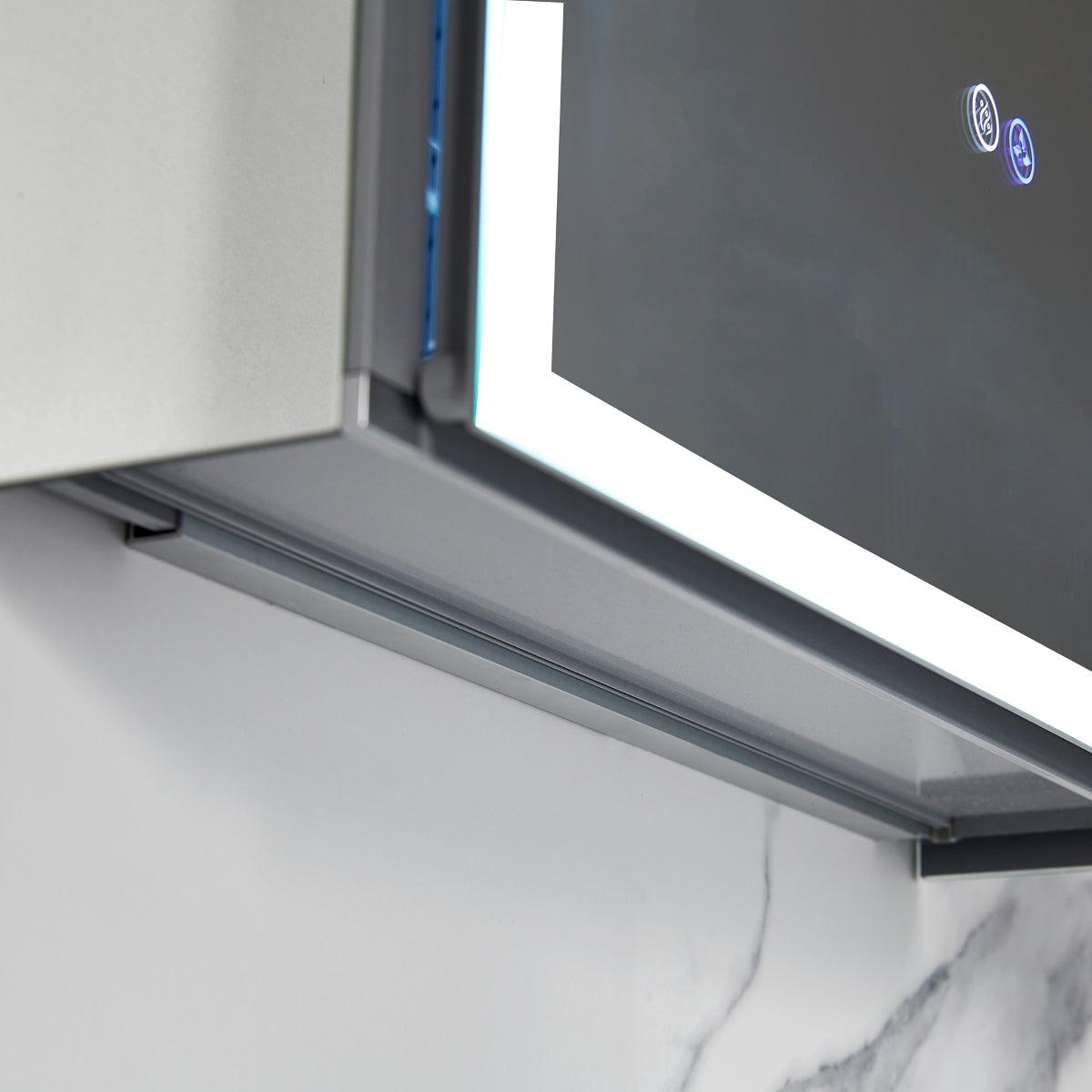 Capella LED Medicine Cabinet – Modern Vanity Mirror with Built-in Defogger and Touch Controls