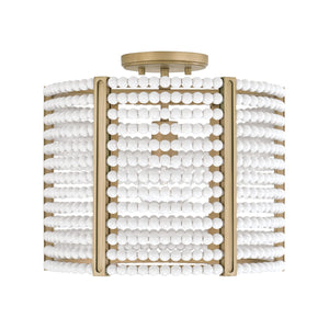 Capital Lighting 247111AP Brynn 1 Light Semi-Flush Aged Brass Painted