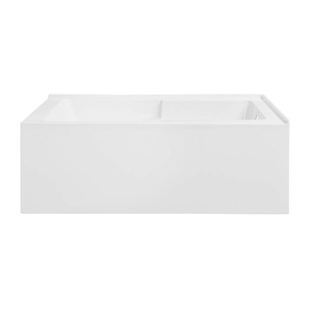 Claire 60" x 32" Right-Hand Drain Drain Alcove Tub with Corner Apron