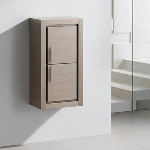 Fresca FST8140GO Fresca Allier Gray Oak Bathroom Linen Side Cabinet w/ 2 Doors