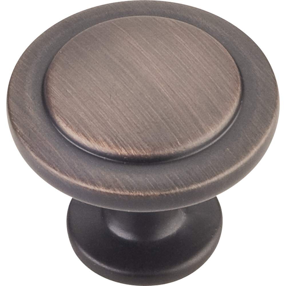 Elements 3960-DBAC 1-1/4" Diameter Brushed Oil Rubbed Bronze Round Button Gatsby Cabinet Knob