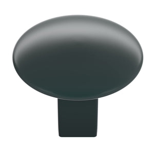 Amerock Cabinet Knob Matte Black 1-1/4 inch (32 mm) Diameter Riva 1 Pack Drawer Knob Cabinet Hardware