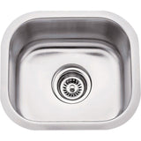 Hardware Resources 869 13" L x 14-1/2" W x 7" D Undermount 18 Gauge Stainless Steel Single Bowl Sink