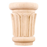 Hardware Resources CAP6-150RW 2-5/8" W x 1-5/6" D x 3-5/8" H Rubberwood Reed Capital