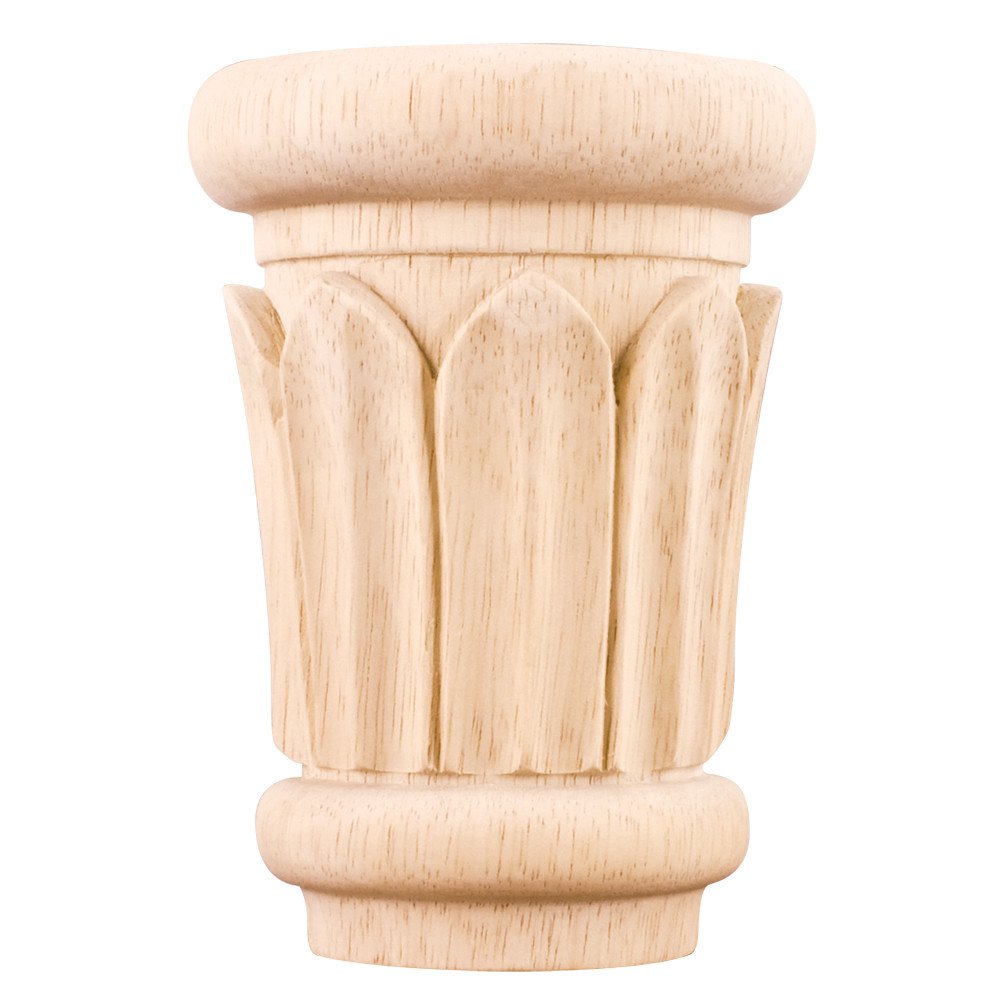 Hardware Resources CAP6-250RW 4-7/16" W x 2-3/16" D x 5-7/8" H Rubberwood Reed Capital