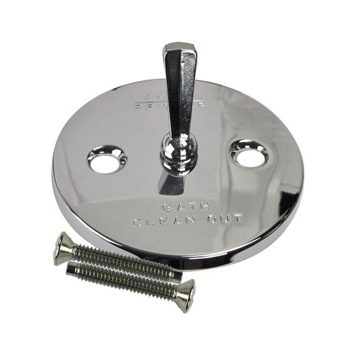 Pfister 960-041A 19 Series Bathtub Drain Overflow Plate Sub Assembly with Screws, Polished Chrome 960-041A