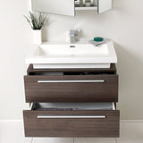 Fresca FVN8080GO Fresca Medio 32" Gray Oak Modern Bathroom Vanity w/ Medicine Cabinet