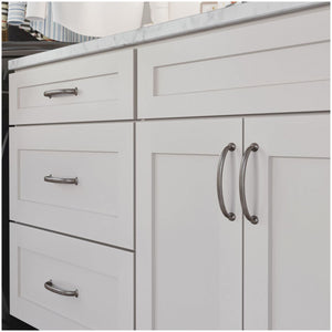 Jeffrey Alexander 650-BNBDL 1-7/8" Overall Length Brushed Pewter Oval Hudson Cabinet Knob