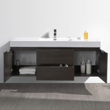 Fresca FCB8360GO-I Fresca Valencia 60" Gray Oak Wall Hung Modern Bathroom Vanity