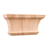 Hardware Resources PC-1RW 6" W x 1-7/8" D x 3" H Rubberwood Classic Pilaster Capital