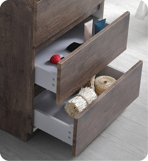 Fresca FVN9324RW Fresca Lazzaro 24" Rosewood Free Standing Modern Bathroom Vanity w/ Medicine Cabinet
