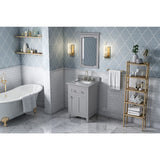 Jeffrey Alexander VKITCHA24GRSGR 24" Grey Chatham Vanity, Steel Grey Cultured Marble Vanity Top, undermount rectangle bowl