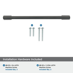 Amerock Cabinet Pull Graphite 6-5/16 inch (160 mm) Center to Center Riva 1 Pack Drawer Pull Drawer Handle Cabinet Hardware