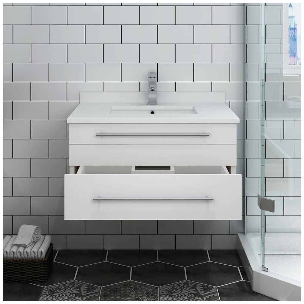 Fresca FCB6130GR-UNS-CWH-U Gray Wall Hung Bathroom Cabinet