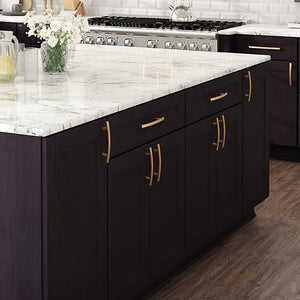 Elements 859-128BNBDL 128 mm Center-to-Center Brushed Pewter Square Thatcher Cabinet Bar Pull