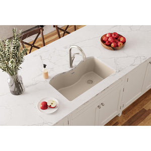 Elkay Quartz Classic ELGUS3322RPT0 Putty Single Bowl Undermount Sink