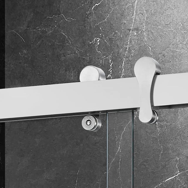 Essence 68''-72''W * 76''H Framed Shower Door in Brushed Nickel