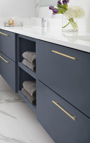 Amerock Cabinet Pull Champagne Bronze 12-5/8 inch (320 mm) Center to Center Bar Pulls 1 Pack Drawer Pull Drawer Handle Cabinet Hardware