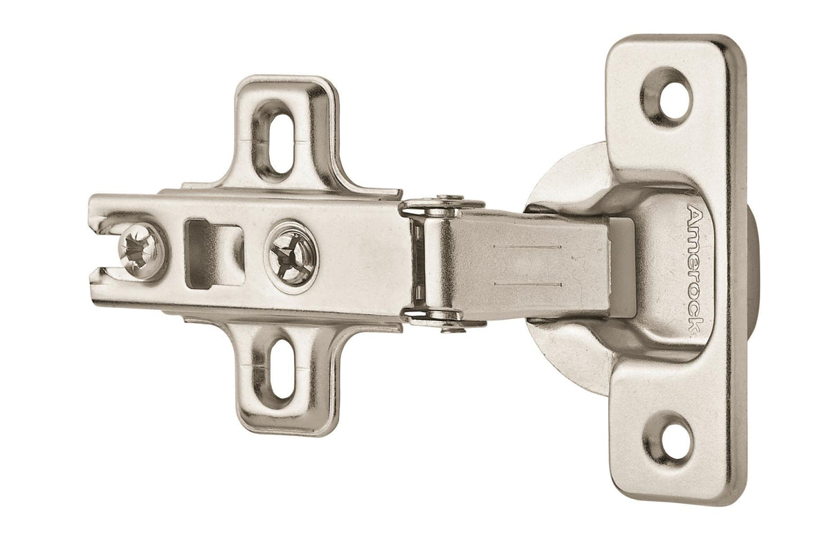 Amerock Cabinet Hinge 2-9/16 inch (65 mm) Length Hinge Nickel 2 Pack Self-Closing Hinge Concealed Hinge Cabinet Door Hinge