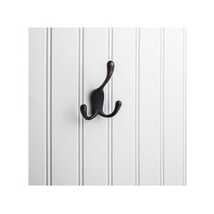 Elements YT40C-400DBAC 4" Brushed Oil Rubbed Bronze Large Concealed Triple Prong Wall Mounted Hook
