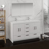 Fresca FVN9460DGO-D Fresca Imperia 60" Dark Gray Oak Free Standing Double Sink Modern Bathroom Vanity w/ Medicine Cabinet