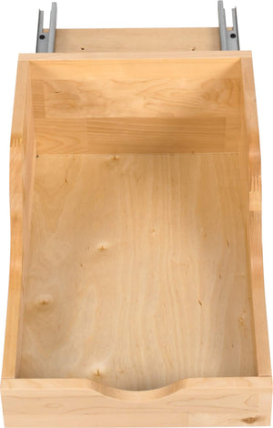 Hardware Resources ROVHB15-WB 15" Wood High Back Rollout for Vanity Depth