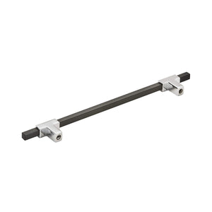 Amerock Cabinet Pull Polished Chrome/Brushed Matte Black 7-9/16 inch (192 mm) Center to Center Urbanite 1 Pack Drawer Pull Drawer Handle Cabinet Hardware
