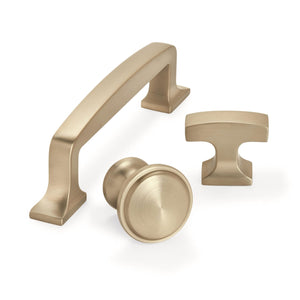 Amerock Cabinet Pull Golden Champagne 3-3/4 inch (96 mm) Center to Center Westerly 1 Pack Drawer Pull Drawer Handle Cabinet Hardware