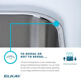 Elkay Lustertone ELUHAD281655 Single Bowl Undermount Stainless Steel ADA Sink