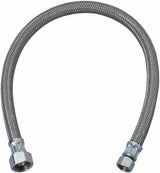 BrassCraft Supply Line, Pb 3/8"x1/2"x20", Stainless Steel, Silver