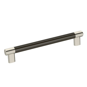 Amerock BP36562PNGM Esquire Cabinet Pull, 8in (203mm) Center-to-Center, Polished Nickel/Gunmetal
