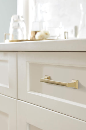 Amerock Cabinet Pull Champagne Bronze 3-3/4 inch (96 mm) Center to Center Mulholland 1 Pack Drawer Pull Drawer Handle Cabinet Hardware