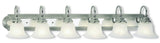 Livex Lighting 1006-95 Belmont 6-Light Bath Light, Brushed Nickel and Chrome