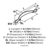 Amerock Cabinet Pull Weathered Nickel 3-3/4 inch (96 mm) Center to Center Inspirations 1 Pack Drawer Pull Drawer Handle Cabinet Hardware