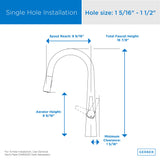 Gerber D454419SS Stainless Steel Vaughn Single Handle Pull-down Kitchen Faucet