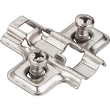 Hardware Resources 600.3118.05 Standard Duty 0 mm Non-Cam Adj Steel Plate with Shortened Euro Screws for 700, 725, 900 and 1750 Series Euro Hinges