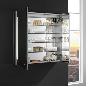 Fresca FMC013636 Fresca Tiempo 36" Wide x 36" Tall Bathroom Medicine Cabinet w/ LED Lighting & Defogger