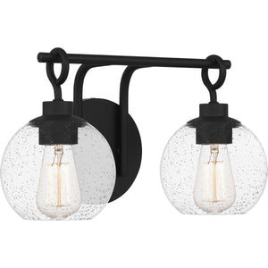 Quoizel WTN8616MBK Winston Vanity, 2-Light 200 Total Watts, Matte Black