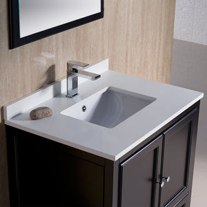 Fresca FVN2030ES Fresca Oxford 30" Espresso Traditional Bathroom Vanity